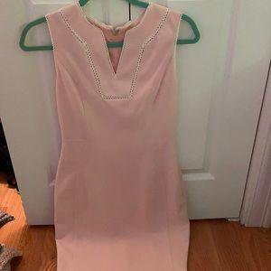 Light pink dress.